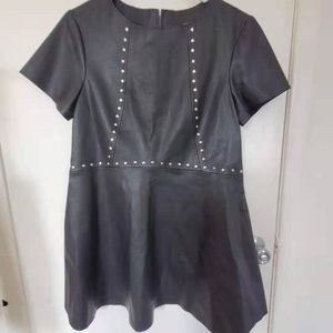 Zara - Little Leather Black Dress